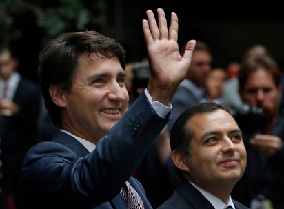 Trudeau fue recibido en sesión solemne del Senado, la cual contó con representantes de la Cámara de Diputados y del Ejecutivo federal. (AP)