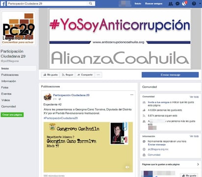 En redes sociales. En su sitio de Facebook aparece ya el primer perfil para el análisis de los ciudadanos. (FACEBOOK)