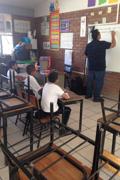 Ausentes. En algunas instituciones educativas se tuvo inasistencia del 50 por ciento de alumnos. (EL SIGLO DE TORREÓN)