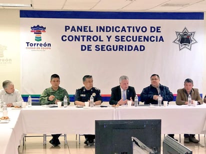 Zermeño encabezó esta mañana el Panel Indicativo de Control y Secuencia de Seguridad. (EL SIGLO DE TORREÓN) 