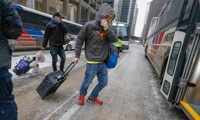 Frío. Texas amaneció con hasta menos 10 grados centígrados. (AP)