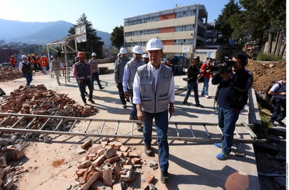 Planteles. Héctor Gutiérrez, titular de la SEP, señaló que la dependencia trabaja en la reconstrucción de 156 escuelas. (AGENCIA REFORMA)