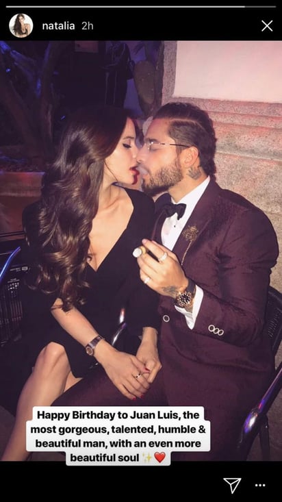 Maluma festeja cumpleaños junto a su novia Natalia Barulích (ESPECIAL)