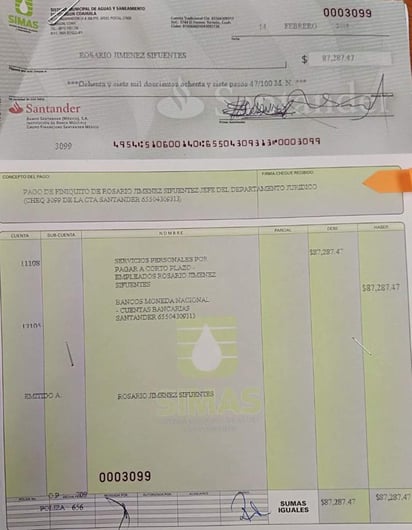 El cheque original. Este cheque fue expedido el 14 de febrero por finiquito de un mes de trabajo. Hasta ayer no se pagaba. (CORTESÍA)