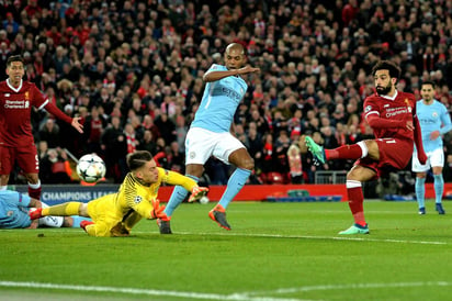 Mohamed Salah marcó el primer tanto del encuentro. Liverpool humilla al Manchester City con resonante victoria 3-0