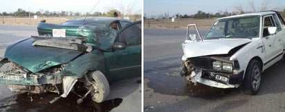 Los conductores de ambas unidades resultaron policontundidos y los daños materiales fueron de consideración. (ESPECIAL)