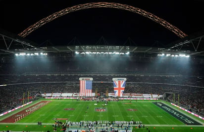 Vista del estadio Wembley de Londres previo al partido entre los Broncos de Denver y los 49ers de San Francisco de la NFL. (AP) Dueño de equipo de NFL quiere Wembley