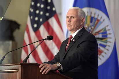 'Debemos hacer más para apoyar al pueblo venezolano y hacerles frente a sus opresores', subrayó Pence. (ARCHIVO)