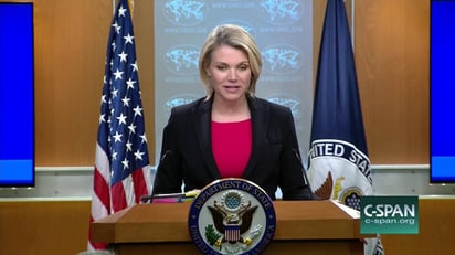 Visión. Heather Nauert dijo que se mantiene la cumbre. (TWITTER/ @cspan)