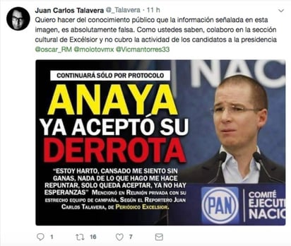 Circulan en redes notas falsas sobre el Frente