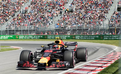 Max Verstappen tuvo un buen día en el circuito Gilles Villeneuve, donde se correrá el domingo el Gran Premio de Canadá. (AP)