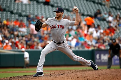 Chris Sale permitió una carrera limpia en seis entradas. Medias Rojas barre a los Orioles de Baltimore