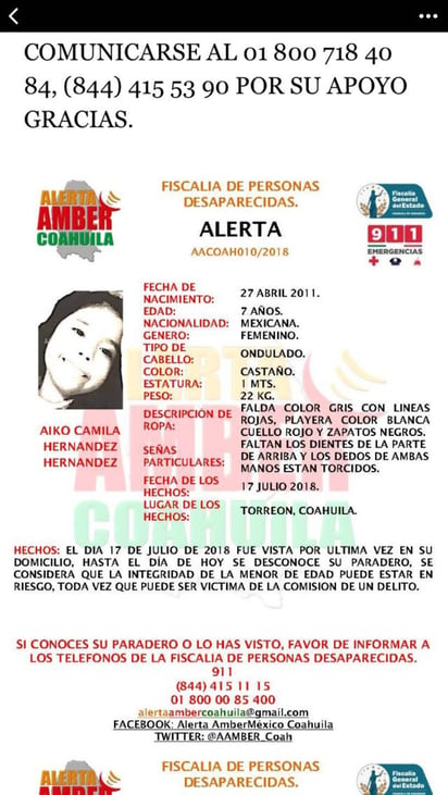 Búsqueda. La Fiscalía de Personas Desaparecidas estatal, emitió la Alerta Amber para ayudar a encontrar a los menores.