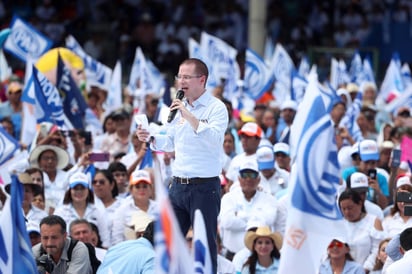 Campaña.  Ricardo Anaya encabezó un mitin ante simpatizantes de Ciudad Mante, Tamaulipas. (EL UNIVERSAL)