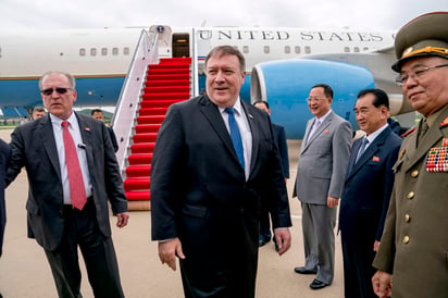 Antes de partir de Pyongyang, Pompeo dijo que las conversaciones con el alto funcionario Kim Yong Chol habían sido 'productivas'. (ARCHIVO) 