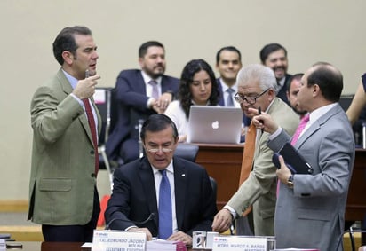 El secretario Ejecutivo del Consejo General del INE, Edmundo Jacobo Molina, señaló que con los resultados de senadurías y diputaciones federales, así como los resultados de la elección presidencial, que se reportaron esta mañana, se concluye un gran trabajo y esfuerzo. (EL UNIVERSAL)