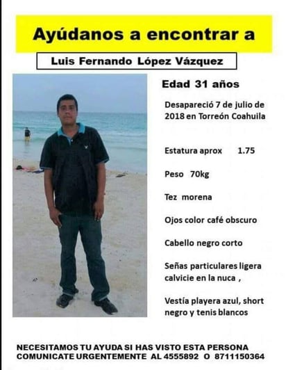 Se lanza alerta por desaparecido