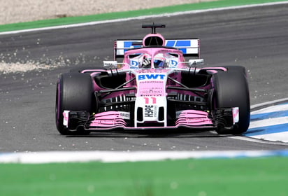 El mexicano Sergio Pérez a bordo de su Force India, durante la carrera del Gran Premio de Alemania.