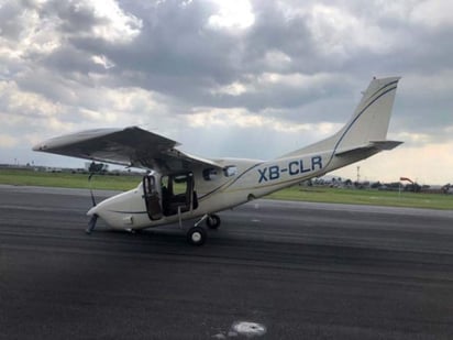 Refirió que a causa de dicho aterrizaje las operaciones en el Aeropuerto Internacional de Toluca permanecieron cerradas por 30 minutos. (ESPECIAL)