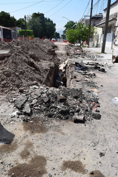 Obras. Se atiende un total de cuatro frentes en distintos puntos de la ciudad.