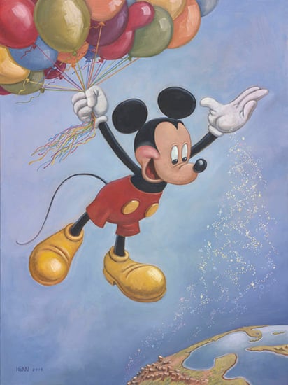 Retrato. La obra que conmemora el aniversario número 90 de 'Mickey Mouse' fue hecha por el artista Mark Henn. (CORTESÍA) 