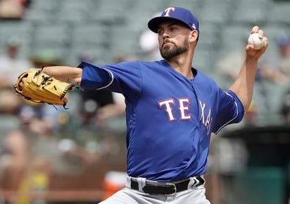 Mike Minor permitió apenas un hit y no aceptó carreras en seis entradas de trabajo. (AP)