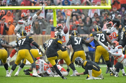 Chris Boswell falló el gol de campo de la victoria (42 yardas) en el empate del domingo ante los Browns.