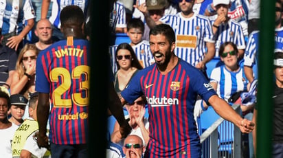 Luis Suárez marcó ayer el primer tanto del Barcelona.