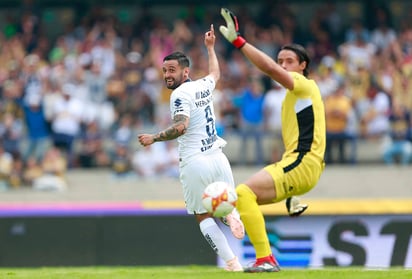 Alan Mendoza abrió el marcador del partido en que Pumas se impuso en casa 4-2 a Lobos BUAP. (Jam Media)