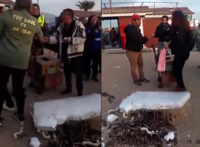 Se dirigía a una celebración pero tiró todo lo que iba a vender. (INTERNET)