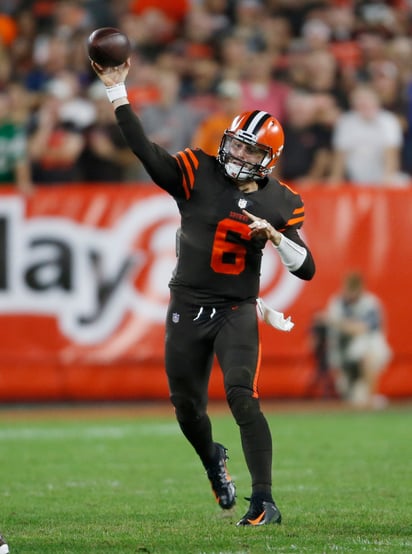 Baker Mayfield tuvo una gran actuación en la victoria del jueves de los Browns 21-17 sobre los Jets de Nueva York.