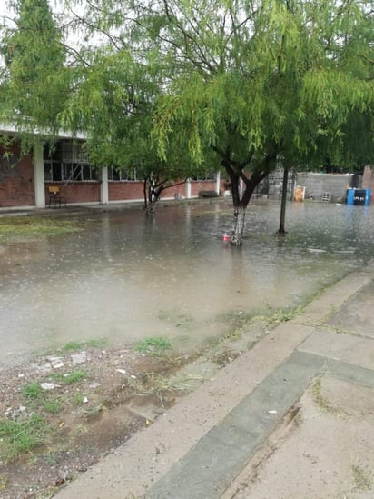 El CAM No. 29 registró un 47% de asistencia y las clases se tuvieron que que impartir en la Biblioteca Centenario debido a que el acceso principal de la escuela se encontraba repleto de agua. (EL SIGLO DE TORREÓN)