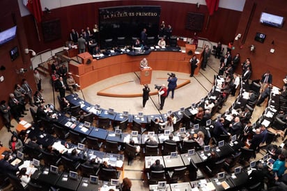 Olga Sánchez Cordero presentó hoy la iniciativa en el Senado. (EL UNIVERSAL) 