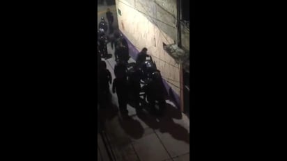 Elementos de la Policía Estatal, se encuentran presentes desde la noche de ayer en el lugar apoyando a la autoridades municipales y a la ciudadanía. (ESPECIAL)