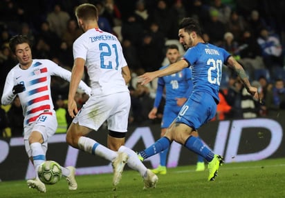 Matteo Politano anotó su primer gol como seleccionado italiano ante Estados Unidos.