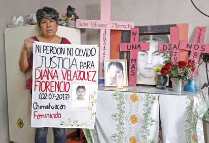 Exige justicia. Lidia Florencio, mamá de Diana. La joven fue violada y asfixiada, en 2017.