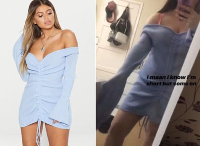 El vestido de 29 dólares es de la colección de Kourtney Kardashian. (INTERNET)