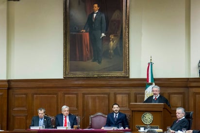 Presencia López Obrador informe de presidente de la Suprema Corte. (NOTIMEX) 
