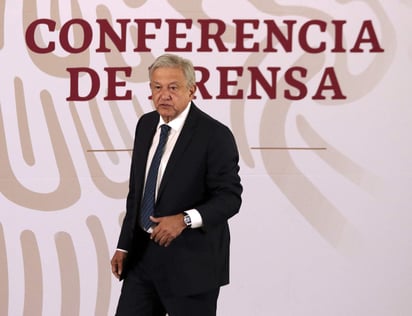 López Obrador se dirige a los medios en conferencia mañanera. (NOTIMEX) 