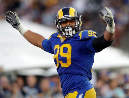 El tackle defensivo Aaron Donald fue la única selección unánime. (ARCHIVO)