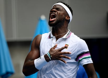 Frances Tiafoe, en celebración.