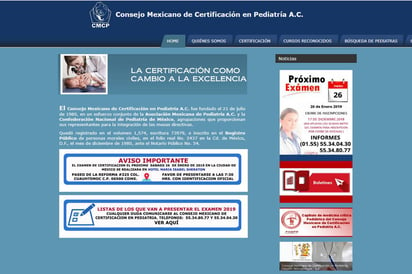 Calidad. Si usted desea conocer más información puede consultar la página de internet: http://www.cmcpmx.org. (CORTESÍA)