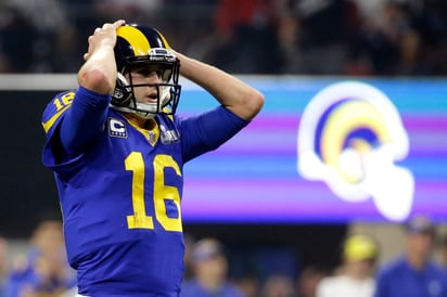 Jared Goff, en lamento durante el Super Bowl LIII, en Atlanta.