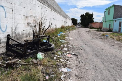 La principal queja de quienes viven en este sector, es la utilización de calles como basureros públicos. (EL SIGLO DE TORREÓN) 