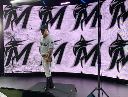 Jordan Yamamoto, lanzador de los Marlins de Miami.