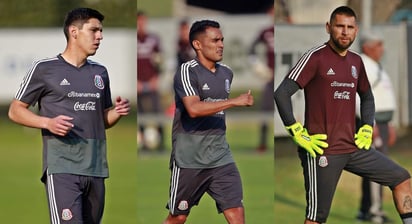 Los jugadores de Santos, Jesús Angulo, José Juan Vázquez y Jonathan Orozco, en el comienzo de los miniciclos de Gerardo Martino. (Jam Media)