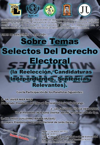 El evento es 100 por ciento académico y gratuito y se expedirá constancia con valor curricular. Será el 27 de febrero en Torreón.