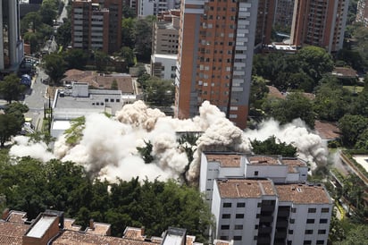 Adiós. Vista aérea del edificio Mónaco, en donde vivió el jefe del cartel de Medellín, Pablo Escobar.