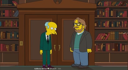 Se pintará de amarillo. Una versión animada de Guillermo del Toro junto a Mr. Burns. (ESPECIAL)