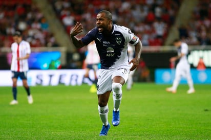 Dorlan Pabón, del Monterrey, en festejo.